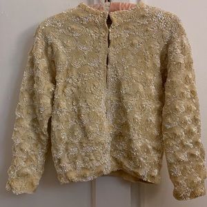 Vintage swirled sequined sweater